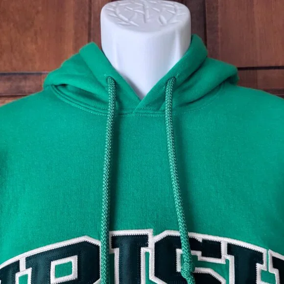 Gildan Green Hoodie Sweatshirt w/IRISH & Shamrock Medium - Picture 3 of 12